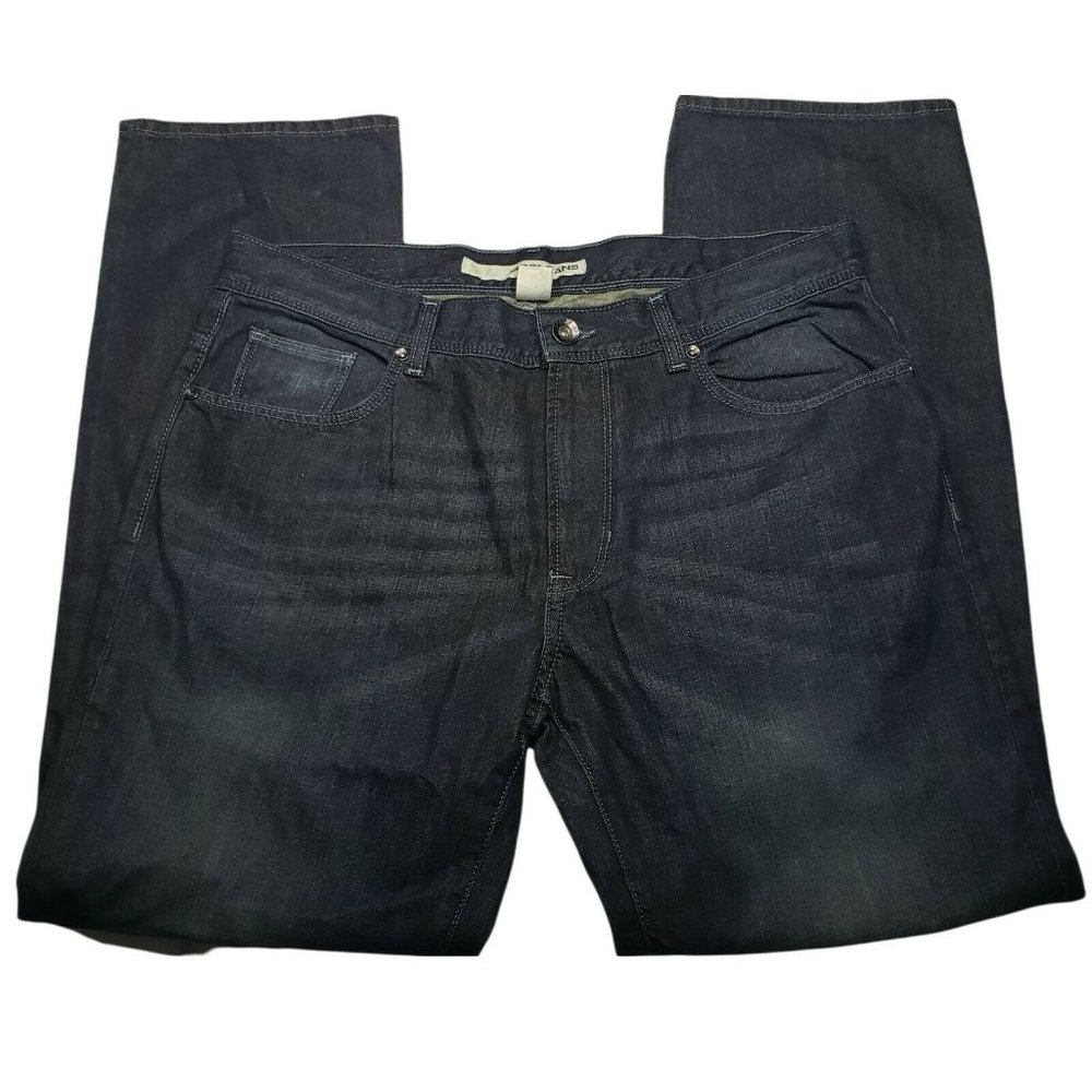 DKNY Jeans Mens Relaxed Fit Jeans Dark Wash 36x32